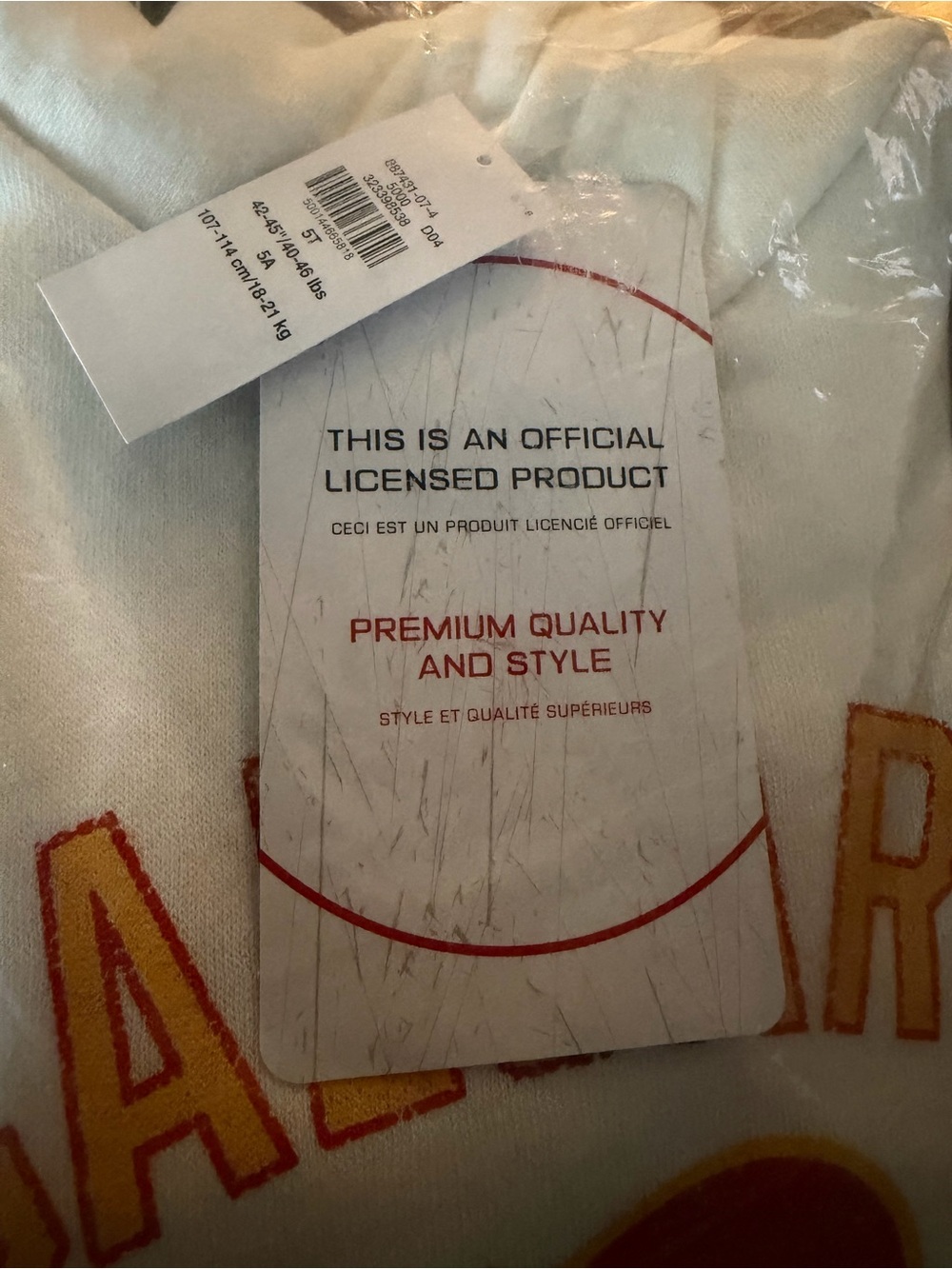 Old Navy Kids' Calgary Flames White Hoodie 5T - Picture 3 of 3